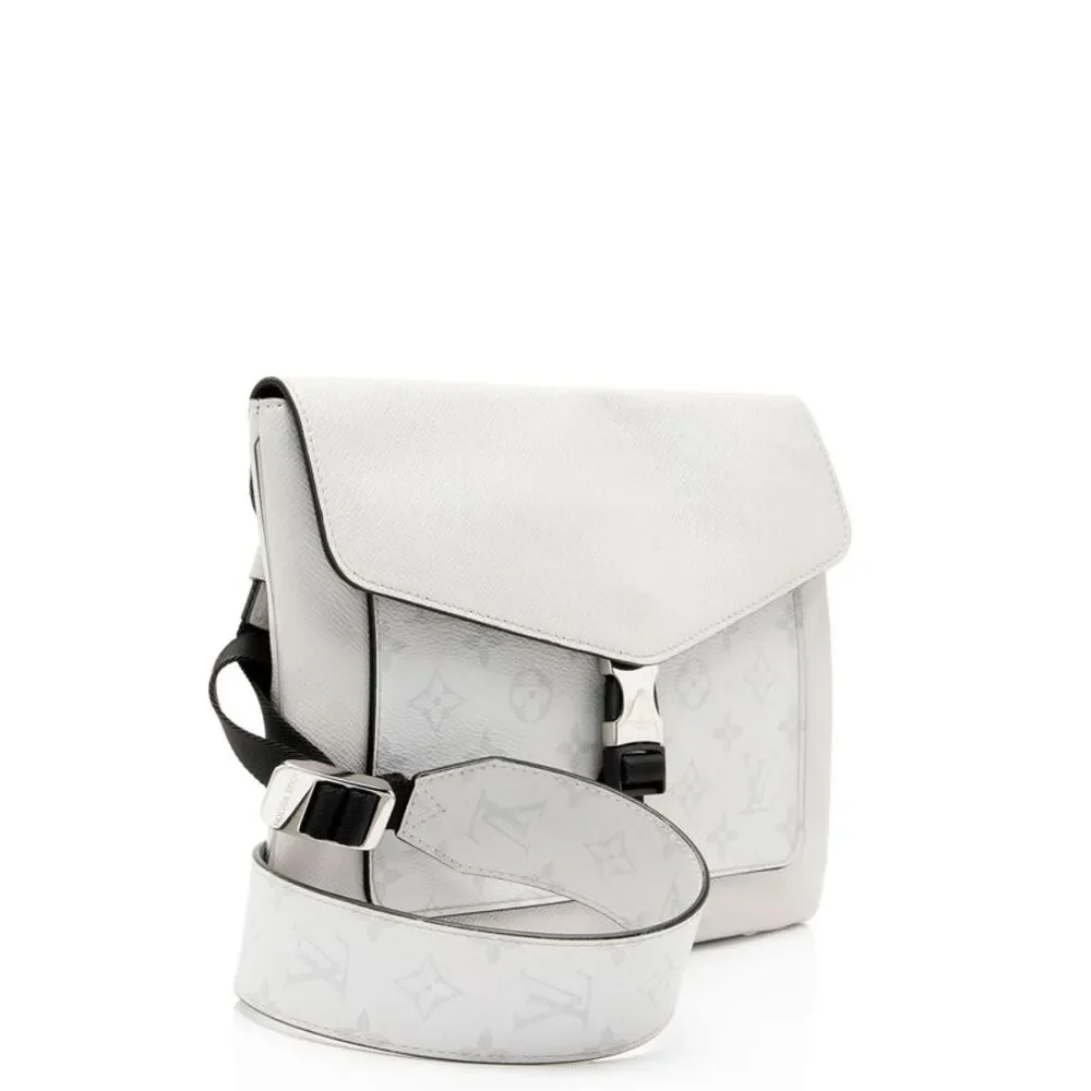 Louis Vuitton Monogram Chalk Taiga Leather Outdoor Flap Messenger